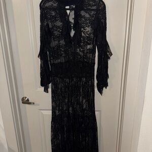 Fashion Nova Lux Black Lace Dress